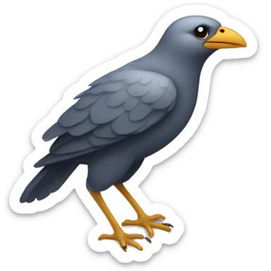Bird with one paw and no beak  sticker