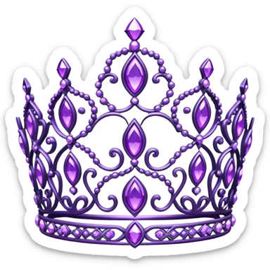 Purple tiara sticker