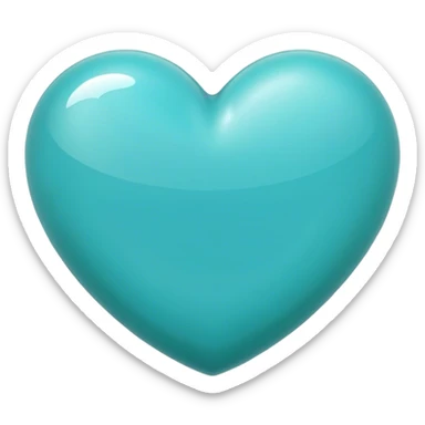 Turquoise heart sticker