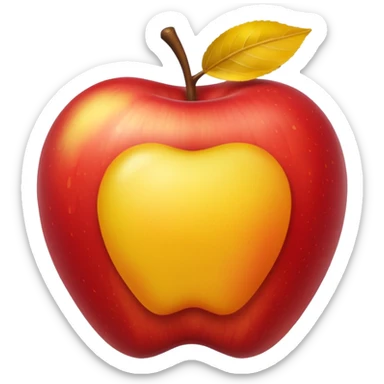 apple gala royal some yellow blush sticker