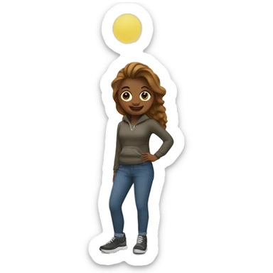 girlfriend on a mountain  sticker