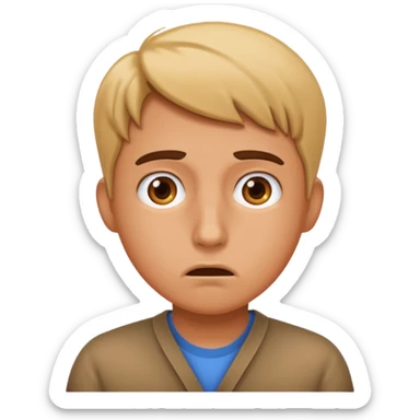 Person hesitating sticker