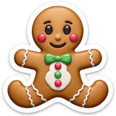 gingerbread with no eyes sticker