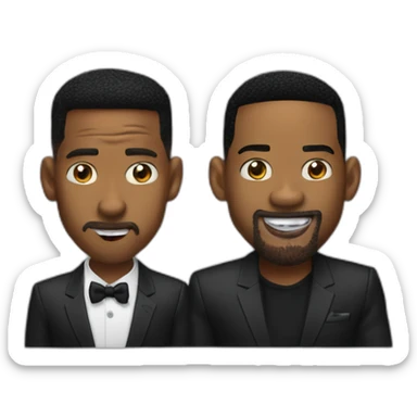 Will smith slapping chris rock atthe award ceremony sticker
