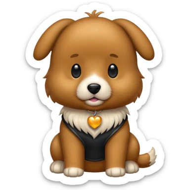 Um cachorro caramelo vestindo um terno sticker