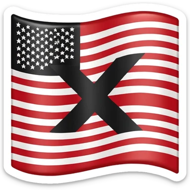 United States flag with a swastika symbol replacing the stars  sticker