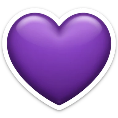 dark purple heart emoji sticker