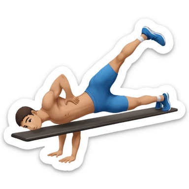 argentinian 17 year old guy doing a calisthenic planche sticker