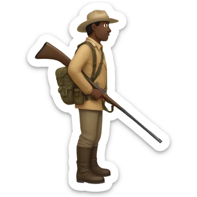 While male hunting sticker