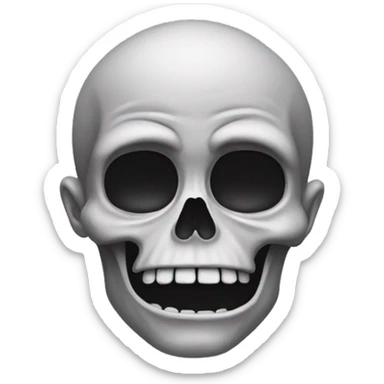 Crying and 💀 emoji sticker