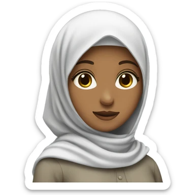 a girl with hijab code sticker
