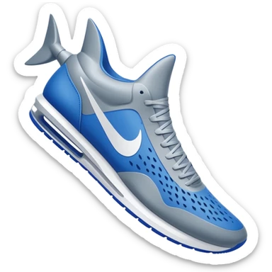 Make a shark with blue Nike shoes  sticker