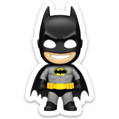 batman superhero smiling sticker