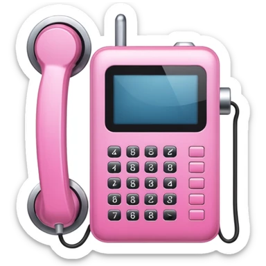 pink callphone setting gear sticker