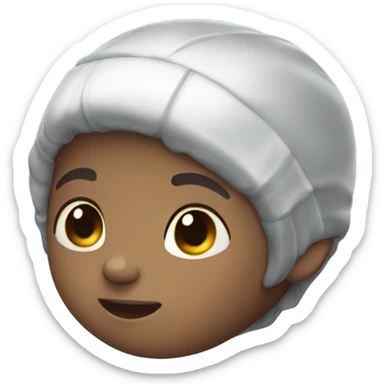 little boy with burnette hair swimming sticker