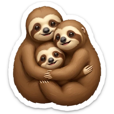 Two sloths lover sticker