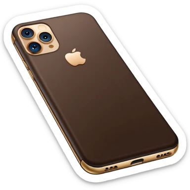 iphone 15 pro color  creamy and dark brown sticker