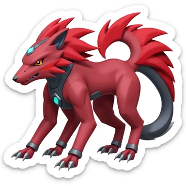 Heliolisk-Zoroark-Cyclizar-Genesect-Pokémon, full body sticker