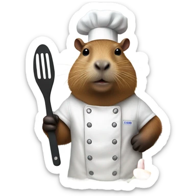 Capybara chef sticker