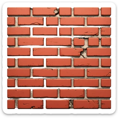 Agora um tijoloBrick wall: sticker