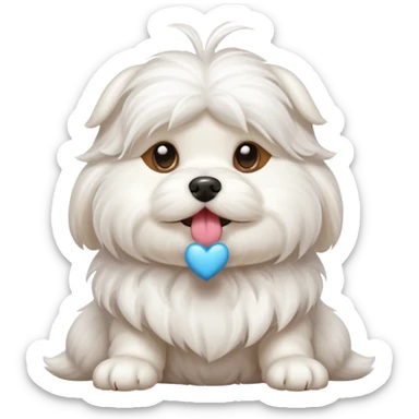 maltese blowing a kiss sticker