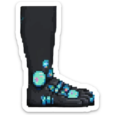 Pixel art leg and foot sticker