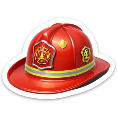 firefighter's hat sticker