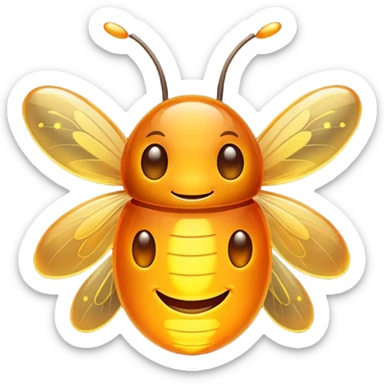 smiling firefly sticker