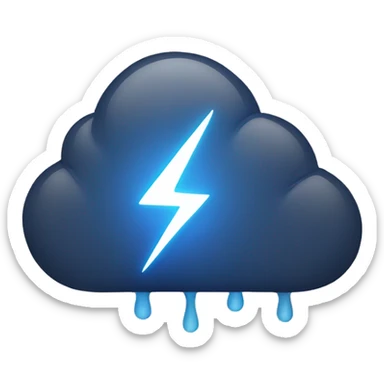 rain and lightning sticker