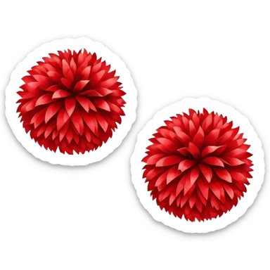 Cheerleading pom poms sticker