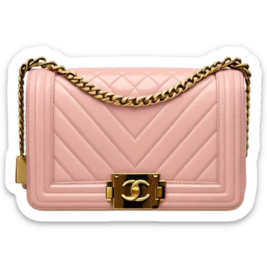 chanel le boy light pink gold hardware sticker