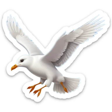 Seagull flying  sticker