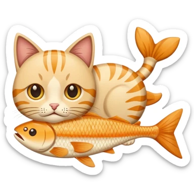cat food fish sticker