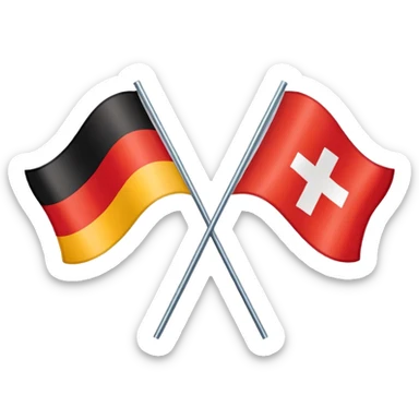 germany switzerland flags sticker