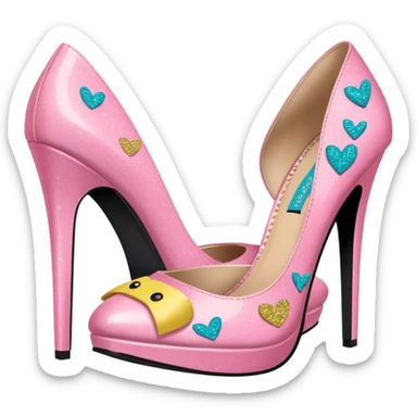 BETSEY JOHNSON STYLE SPAM print shoes sticker