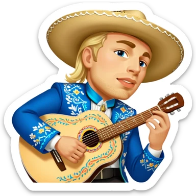 Mariachi Guitarist sticker