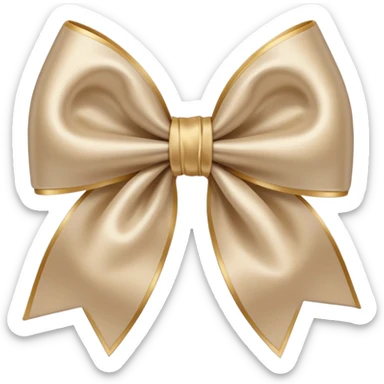 Beige bow sticker