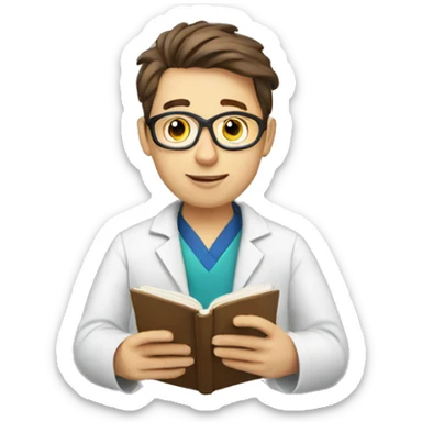 PhD student reading  sticker