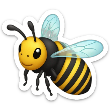 Frasco de vidro con abeja adentro sticker