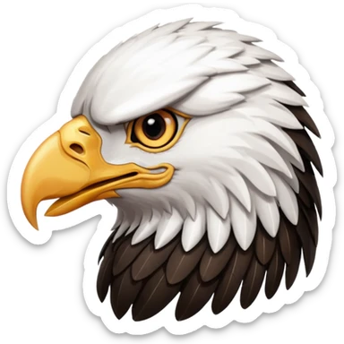 Eagle head emoji,use black theme, I dun want the white part  sticker