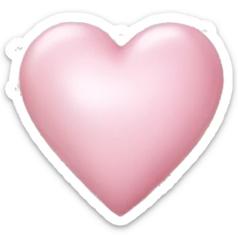 pearl light pink heart sticker