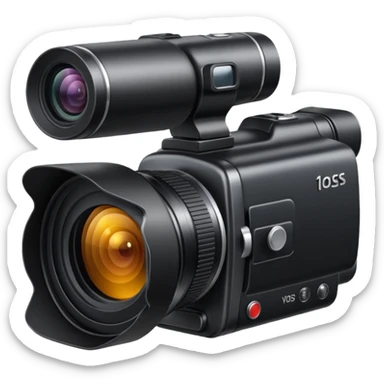 Video camera with lens covered.

 sticker