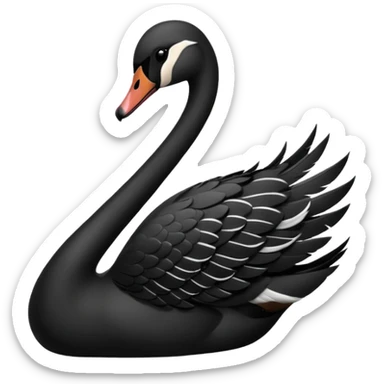 Black swan emoji sticker