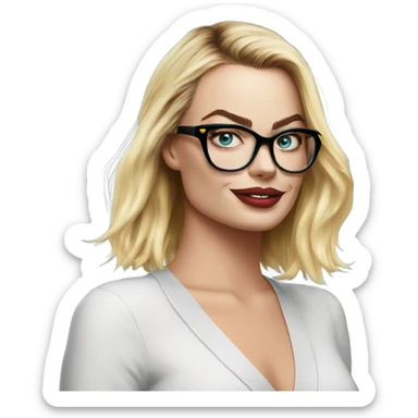 :Margot Robbie: glasses  sticker