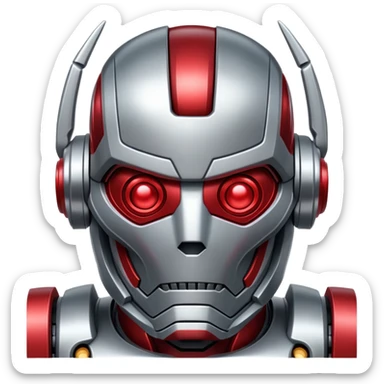 Ultron robot villain sticker