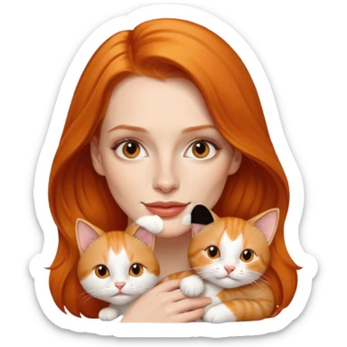 Jessica Chastain, with cute cat sticker
