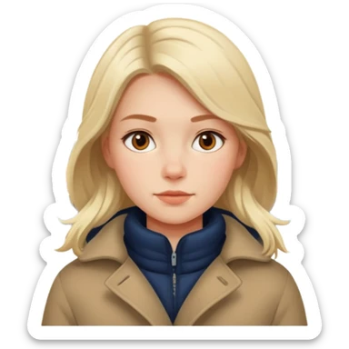 scandinavian girl in copenhagen sticker