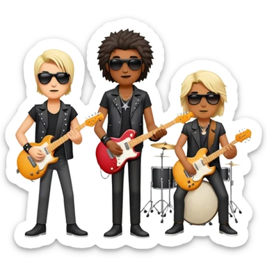 Rockstar musicans group name his group is hask sticker