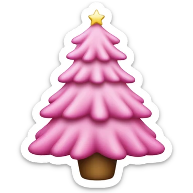 Pink Christmas tree  sticker