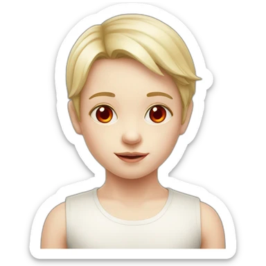 child, red eyes, pale-skin, sticker